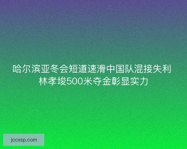 哈尔滨亚冬会短道速滑中国队混接失利 林孝埈500米夺金彰显实力